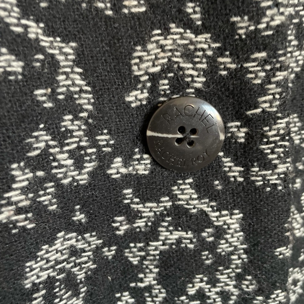 Rachel Roy Printed Long Button Down Jacket - Size XS - Picture 6 of 13